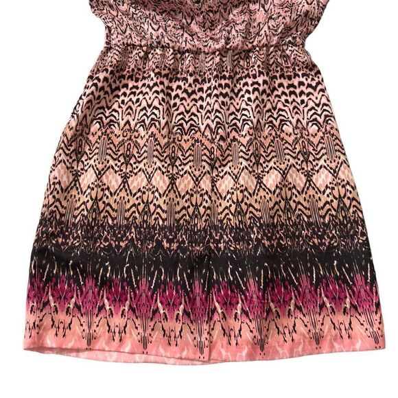 Dana Buchman Abstract Print Draped Sleeveless Dress Medium - Picture 12 of 16